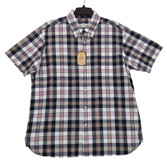 Cremieux Other - Cremieux Indian Madras Men's Short Sleeve Shirt Size XL Button Up Plaid (62)